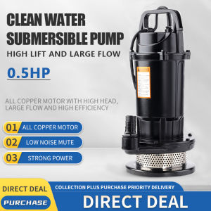 EQUIPT 220V 1.5HP 1-inch household heavy-duty submersible pump pure copper clear water pump