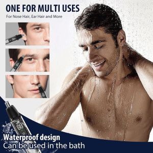 Electric Nose Hair Trimmer 10000 RPM Rounded Blade Trimmer For Nose Ears Hair Clipper USB Rechargeable Painless Waterproof