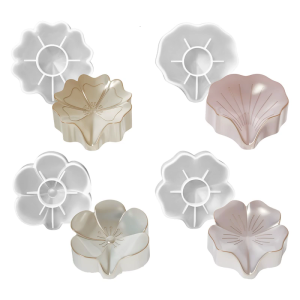 Silicone Mould Flower Shape Storage Box Molds Crafting Tool Soap Base Moulds Silicone Texture for Crafting Soap Holder