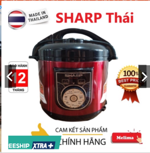 Nồi Áp Suất Điện Sharp KS-226- 6L-nồi hầm ninh nấu cơm đa năng hàng chính hãng bảo hành 12 tháng