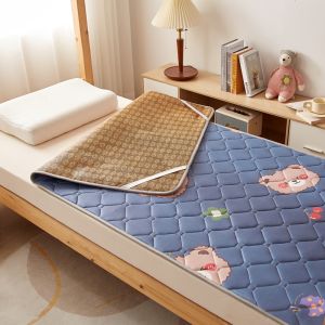 Thicker 4.5cm Tatami Mattress Topper Single/Double/Queen/King Size Foldable Mattress Soft Tilam Reversible Mattress Rattan Mattress Tatami Bedroom Sponge Floor Rattan Mat Cooling Mattress