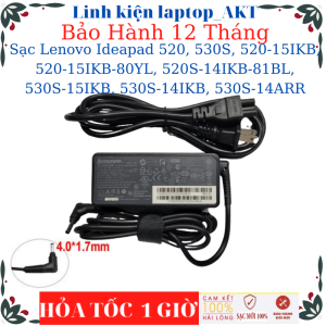 Sạc laptop Lenovo Ideapad 520 530S 520-15IKB 520-15IKB-80YL 520S-14IKB-81BL 530S-15IKB 530S-14IKB 530S-14ARR- Sạc 20V-2.25A/3.25A-45W/65W chân 4.0*1.7mm