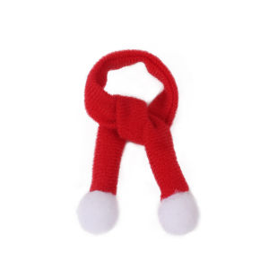 【♡Lovely girls house♡】ที่คลุมขวดขนมที่สำหรับขวดไวน์หมวกผ้าพันคอซานตาคลอสที่วางเครื่องเงินคริสต์มาสขนาดเล็ก