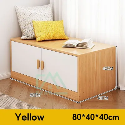 Nordic Household Bedroom Bay Window Storage Cabinet Wooden Balcony Storage Cabinet