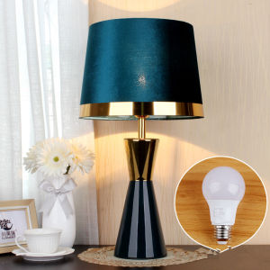 Simple and modern American Style bedroom bedside lamp LED Ceramics table lamp Reading night light Eye Protection Bed Learning Home Lighting 30x56cm