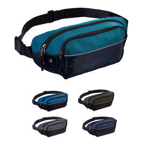 WATERFLY Fanny Pack Waist Pack Fashion Waist Bag for Women Men Large Belt Bag Crossbody Belt Anti Theft Fanny Pack for Hiking Running Travel Walking