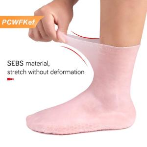 【PCWFKef】 1 Pair Feet Care Socks Silicone Moisturizing Gel Heel Socks Home Use Cracked Foot Skin Care Spa Protectors
