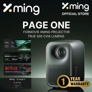 Formovie Xming Page One Worlds First Google TV Smart Portable Projector w Certified Netflix| True 500 CVIA Lumens