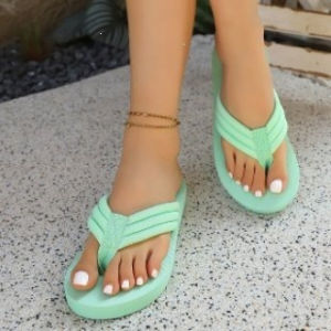 Free Shipping Simple And Casual Woven Floral Thick-Soled Slip-On Sandals For Women 2026 Summer Outdoor Fashion Mules Vacation-Style Sandals