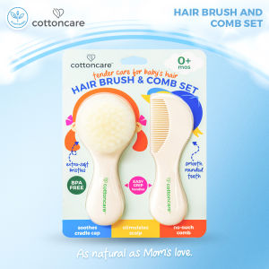 Cottoncare™ Extra Care Baby Hair Brush & Comb Set Newborn 2in1