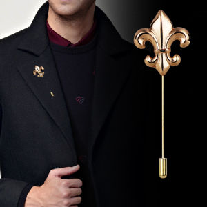 1Pc Personalized Retro Military Flower Boat Anchor Brooch with Straight Pin Style Brooches Mens Classic Suit Accessory