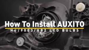 2026 AUXITO 2Psc H4 LED Lights Canbus High Power For Car Headlight H4 LED High Low Beam Turbo Automotivo Lamp 12V 6500K Bulbs 30000LM
