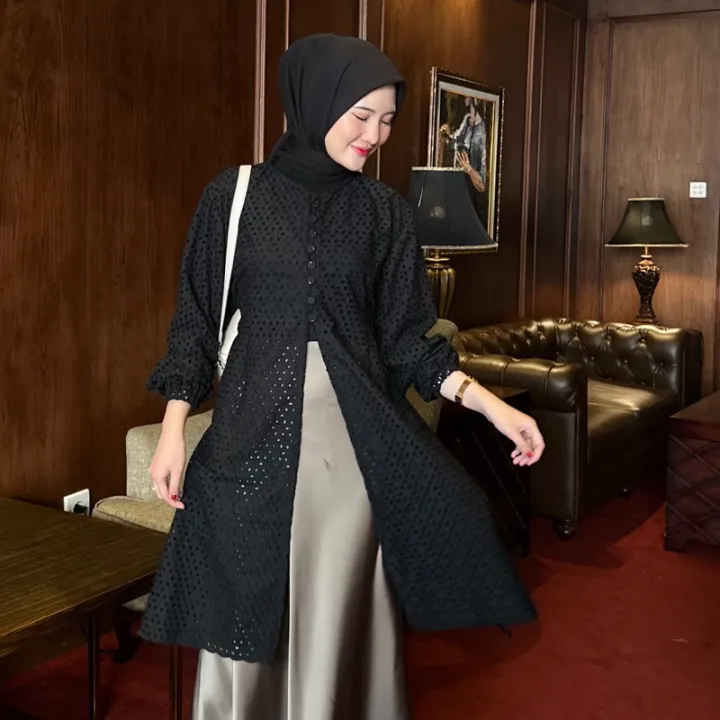 Zaline%20Embroidery%20Tunic%20Dress%20/%20Formee%20Outfit%20/%20Dress%20Katun%20Bordir%20/%20Tunik%20Lebaran%20/%20Dress%20Lebaran%20-%20Image%202