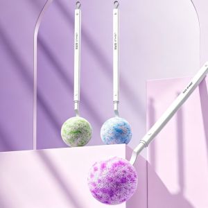 FLYING Dense Soft Bristles Toilet Brush 360 Degree Cleaning Extended Handle Toilet Bowl Brush C Shaped Hanging Loop Toilet Cleaning Brush Toilet Bowl Cleaning