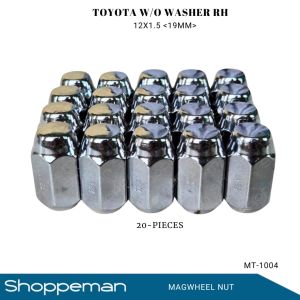 UNIVERSAL TOYOTA MAG WHEEL NUT LUG NUT WITH WASHER RH 12x1.5 19mm MT-1004