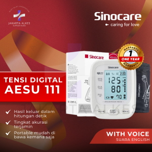 Sinocare Digital Tensimeter AES-U111 - Alat Cek Tekanan Darah Otomatis