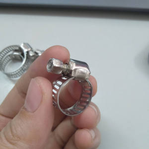 100pcs Set Stainless Steel Hose Clamp Adjustable for Water Pipes Durable 304 Metal Pipe Clamp