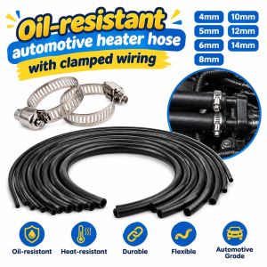 ZENO ID 4 5 6 8 10 12 14mm Car Fuel Hoses Multifunctional with Pipe Clamp NBR Oil Resistant Hose Durable Vacuum Hose