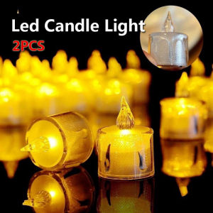 2PCS Led Battery Candle Light Halloween Christmas Festival Decoration Atmosphere Props Home Decor Lamp