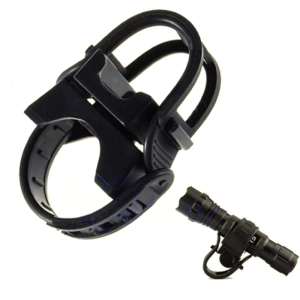 360 Degree Cycling Bike Mount Holder Black for LED Flashlight Torch Clip