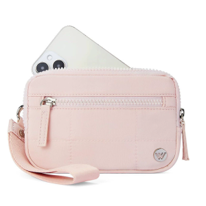 กระเป๋าสตางค์แบบสายนาฬิกา WESTBRONCO สำหรับผู้หญิง ทำจากไนลอนลายควิลท์ ป้องกัน RFID มี 3 ช่องซิป เหมาะสำหรับเดินทาง พร้อมที่ใส่บัตรเครดิตและโทรศัพท์แบบจัดระเบียบ