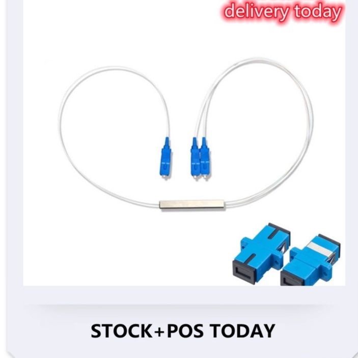 COD fiber optic plc splitter SC 1 2 steel minitube type 1x2 0.9 mm ...