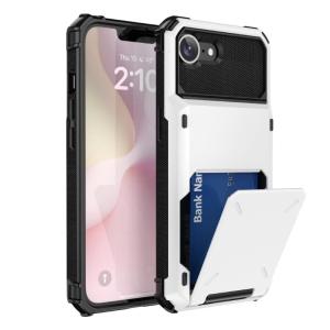 Shock Absorption Phone Housing Case Featuring Concealed Storage Compartment and Slide Door Access Protective Wallet