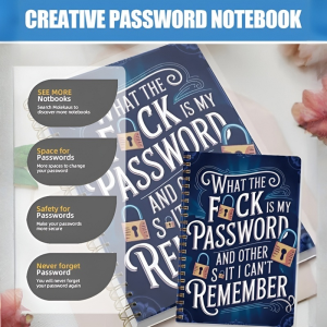 Funny Password Notebook Spiral Design Password Notebook