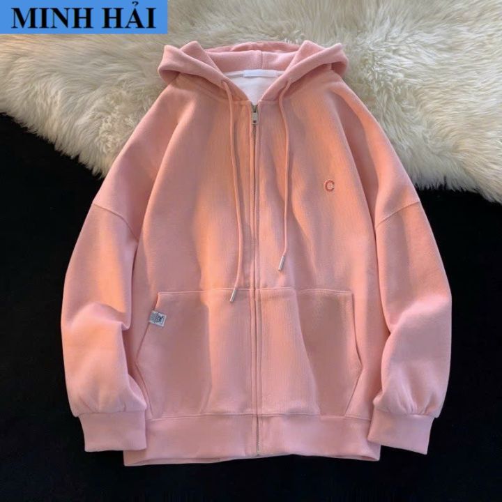 [HOT] Áo Khoác Nỉ Hoodie Nữ Với Dáng kiểu Khóa Zip Có In Chữ C Bao Đẹp ...
