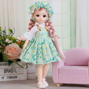 BEIBEI Với quần áo Búp bê BJD Ăn mặc Mắt 3D Búp bê khớp có thể tháo rời Đồ chơi nhà vui chơi 30cm Quà Tặng Con Gái