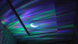 Đèn thiên hà vũ trụ sóng cực quang cảm biến nhạc tích hợp loa bluetooth