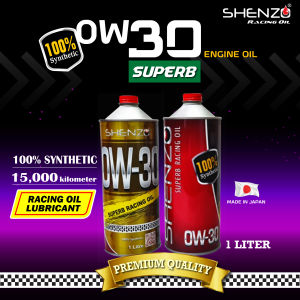 Shenzo 0W30 Premium Original Racing Engine Oil 100% Fully Synthetic/Minyak Hitam 1/4/5 Liter/Mileage 15000km/Engine Oil Additive