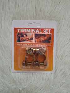Battery Terminal per 2pcs Terminal Clamp Plateda Brass (HEAVY DUTY)