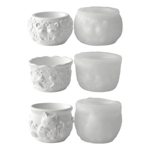 Lễ Hội nhựa silicon Khuôn Với Chi tiết Pet hoa văn động vật Silicone Kết Cấu Cho Handmade Planter các dự án thủ công
