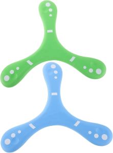 Abaodam 2pcs Outdoor Sports Boomerangs Soft Material Safe for Toddlers for Family Playtime