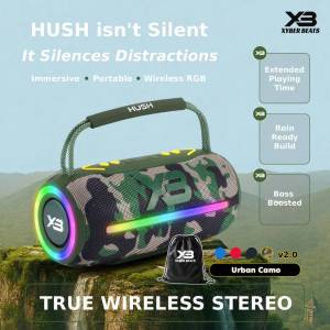 XB207 (HUSH) Portable Bluetooth Speaker | Crystal Clear Audio Deep Bass & Stable Bluetooth Connection