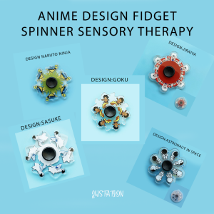 [READY STOCK] Anime Design Fidget Spinner Sensory Therapy Toys