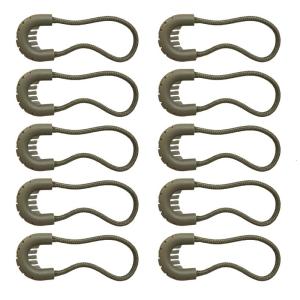 10pcs ngoài trời Ba lô dây kéo đầu túi dây kéo linh hoạt puller Trọng lượng nhẹ dây kéo đầu Phụ kiện túi xách lâu dài