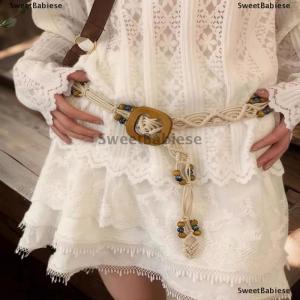 [COD] SweetBabiese Mới cao cấp Bohemian retro phong cách dân tộc eo chuỗi phụ nữ của váy bện vành đai eo dây phụ kiện
