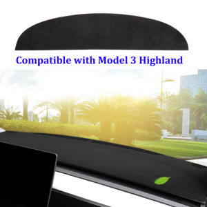 Tesla Model 3 Highland Car Dashboard Cover Mat Dashmat Leather Car Dash mat Dashboard Sun Cover Light-proof pad