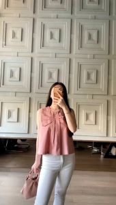 V286 Linen premium Sleeveless Top