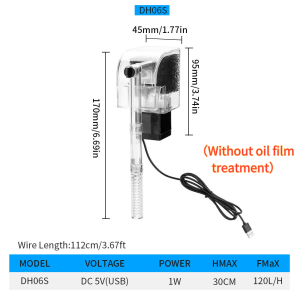 Seven Master 5 in 1 Hanging External Aquarium Filter Remove oil film Waterfall Filter Pump For Tank Water Oxygen Circulation Pump