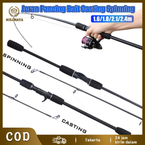 JORAN UL ULTRALIGHT RENLONG WARNA HITAM SERAT KARBON SPINNING DAN BAITCASTING Pengiriman lokal Joran Pancing Bait Casting Casting Spinning 1.68m / 1.8m / 2.1m / 2.4m Joran Pancing Serat Karbon Joran Pancing