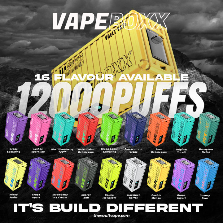 VAULTVAPE VAPEBOXX DISPOSABLE 12000PUFFS BY VAULT VAPE KONATINER ...