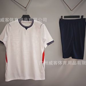 AU2026 England short-sleeved football jersey set quick-drying and breathable for men women children and adults printed