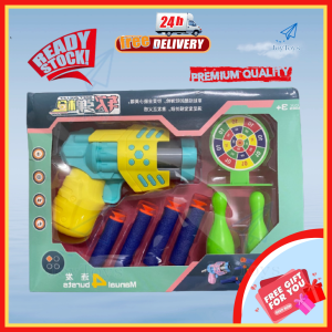 JoyToys EVA Soft Bullet Indoor Shooting Gun Toy Gun Pistol Toys For Boys (Free 4 Bullets) Mainan Pistol Murah Mini Pistol Mainan Budak Lelaki 男孩气压软弹枪玩具