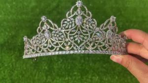 Bridal Tiara CZ Crystal Headdress Europe Style Wedding Hair Accessories for Women Hair Crown Enfeites De Cabelo Casamento