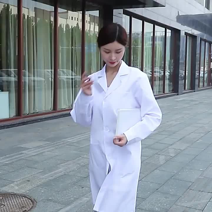 Short Sleeve White Coat Doctor Nurse Student Experimental Food Medicine ...