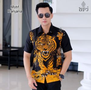 BATIK PUTRA JAWA Motif RANJANA Kemeja Batik Pria Slimfit Premium Bahan Katun Lapis Furing