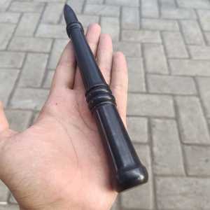 Tongkat Komando Kayu Galih Kelor Hitam Panjang 20 cm Minimalis